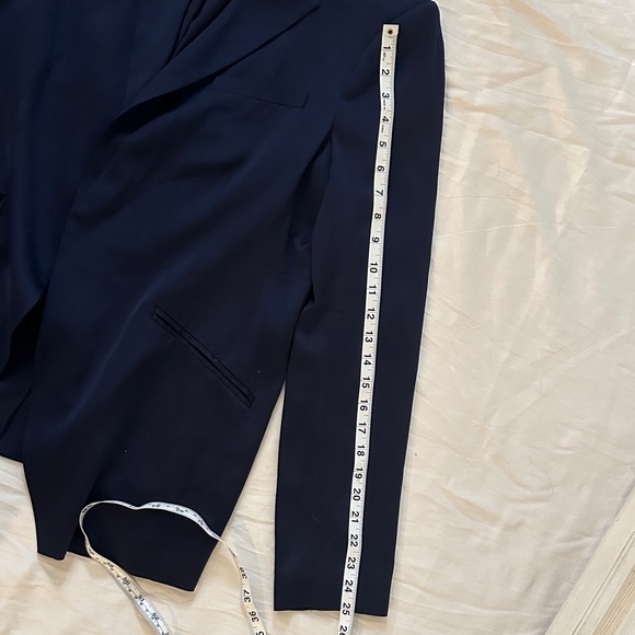 Favorite Daughter The Satin Blazer Navy Venetian Blue Women’s Medium - Picture 11 of 11